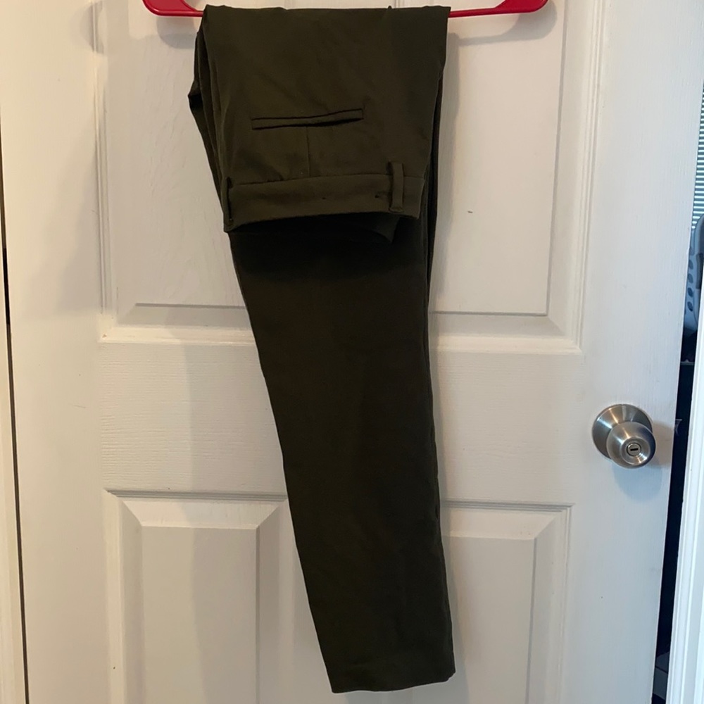 Olive green dress pant